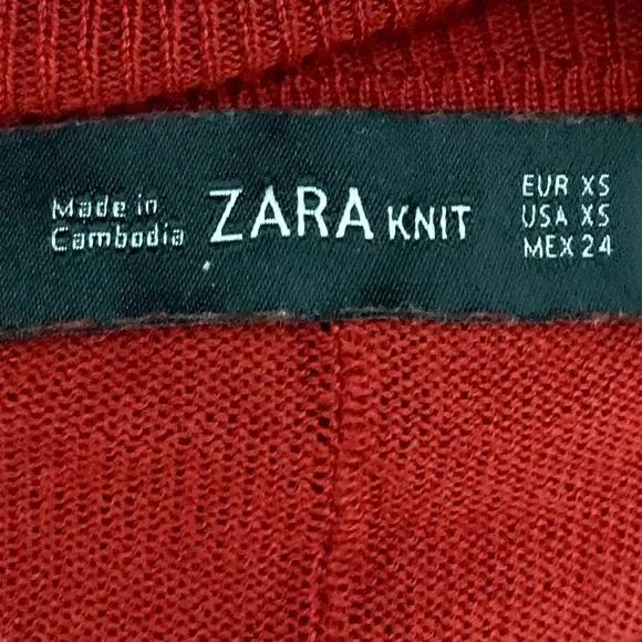 ZARA Seidel Jumper Red Turtleneck Sweater - Picture 14 of 15